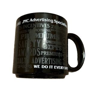 Black and white JMC Advertising Mug